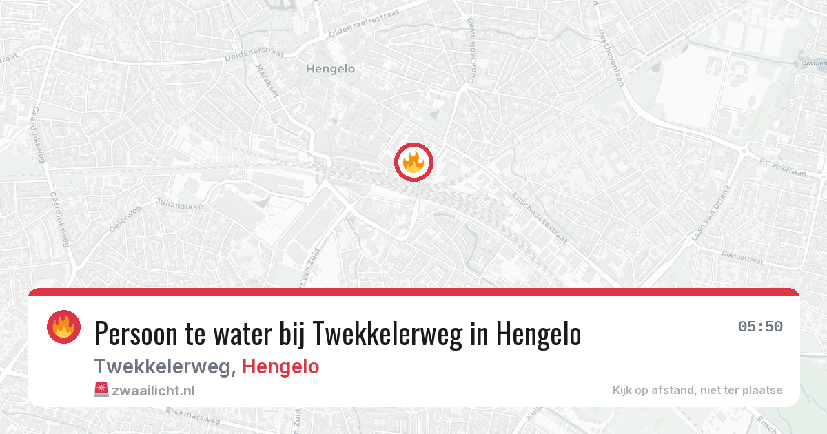 Persoon te water bij Twekkelerweg in Hengelo — 24 mei 2026