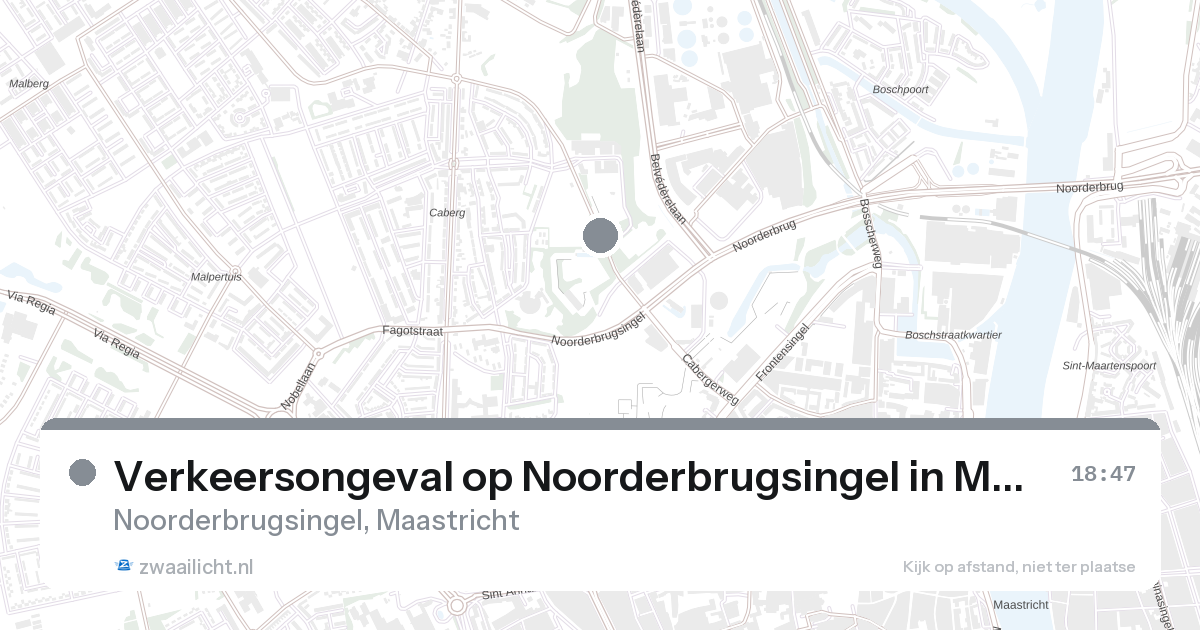 Verkeersongeval op Noorderbrugsingel in Maastricht — 27 aug 2026