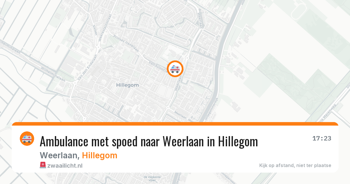 Ambulance met spoed naar Weerlaan in Hillegom — 7 mei 2026