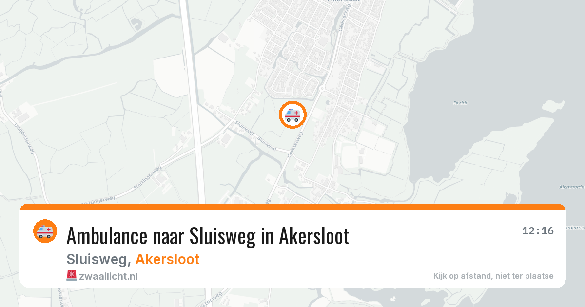 Ambulance naar Sluisweg in Akersloot — 13 jun 2026