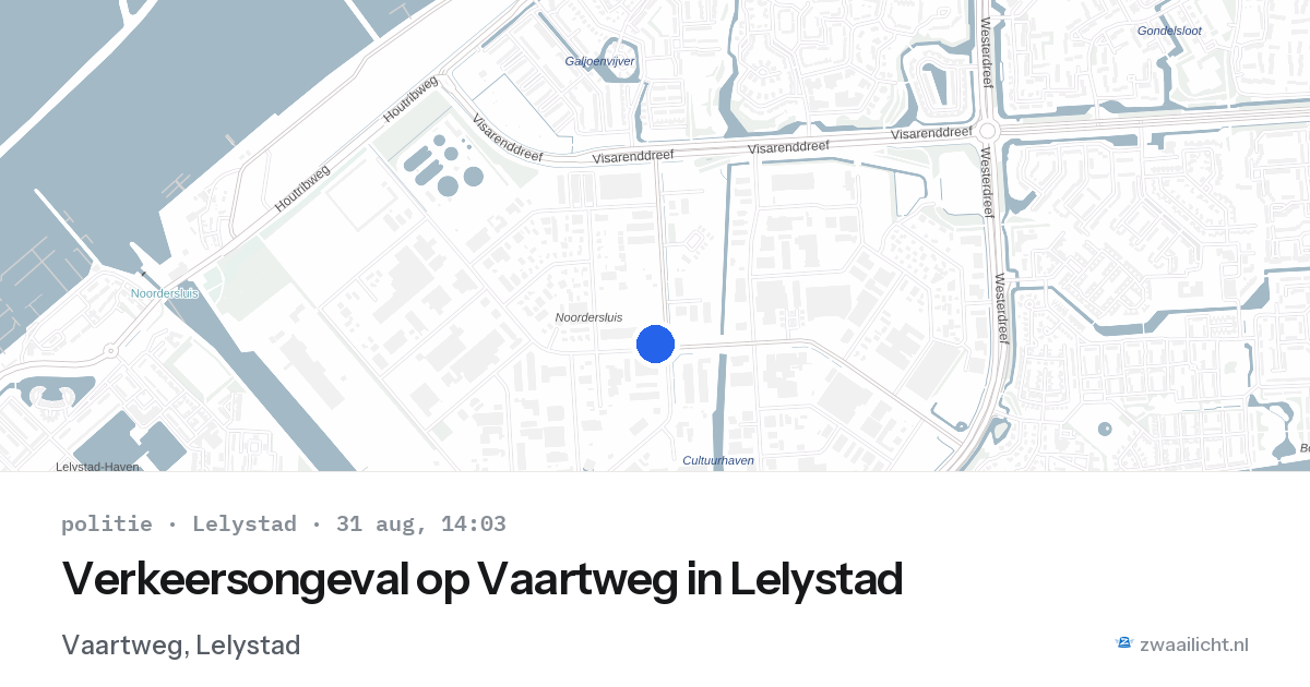 Verkeersongeval op Vaartweg in Lelystad — 31 aug 2026