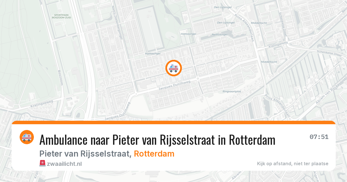 Ambulance naar Pieter van Rijsselstraat in Rotterdam — 10 mei 2026
