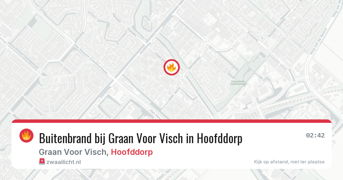 Buitenbrand bij Graan Voor Visch in Hoofddorp — 5 mei 2026