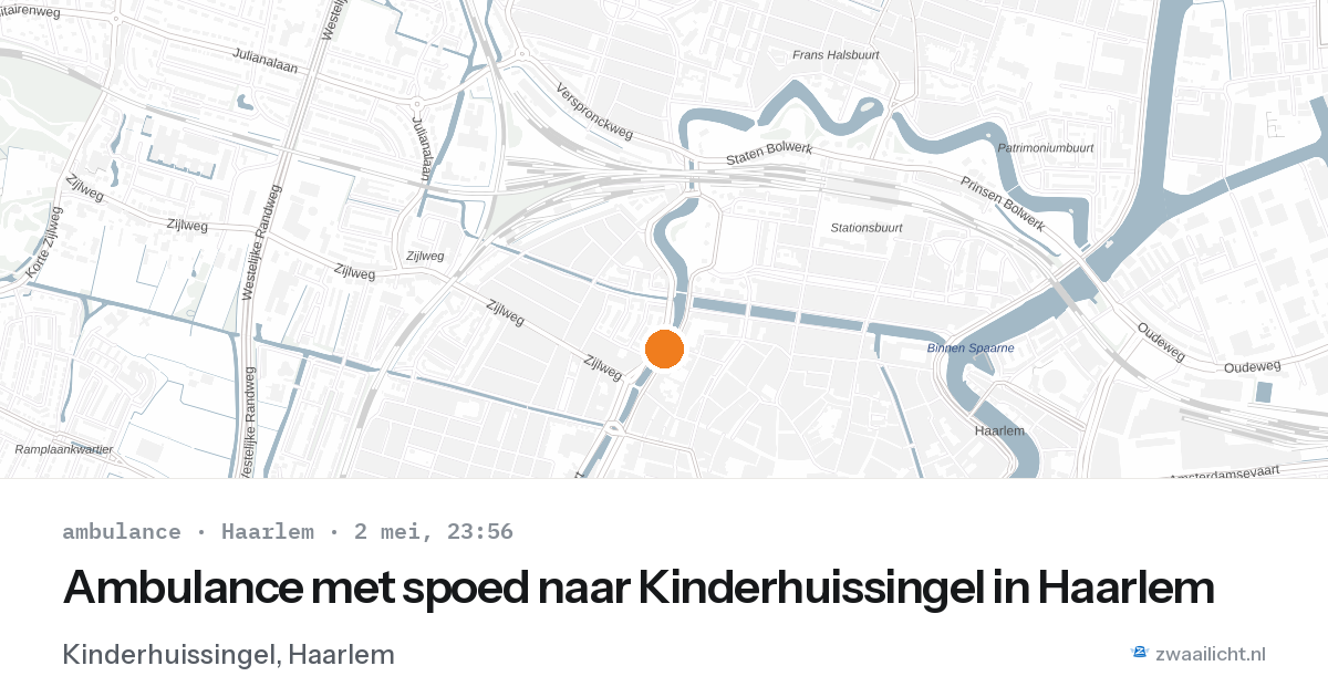 Ambulance met spoed naar Kinderhuissingel in Haarlem — 2 mei 2026