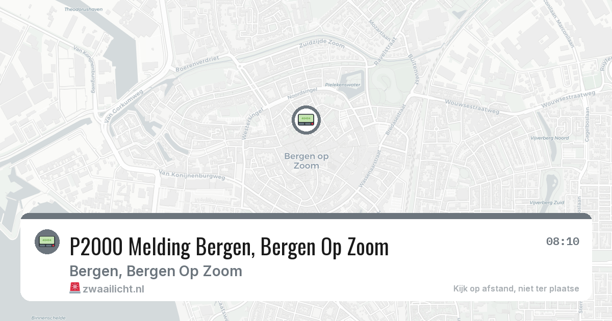 P2000 Melding Bergen, Bergen Op Zoom — 11 mei 2026