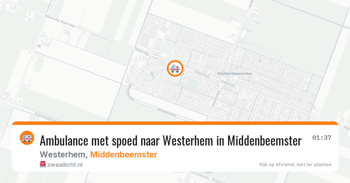 Ambulance met spoed naar Westerhem in Middenbeemster — 13 mei 2026