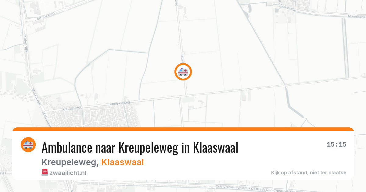 Ambulance naar Kreupeleweg in Klaaswaal — 4 jun 2026