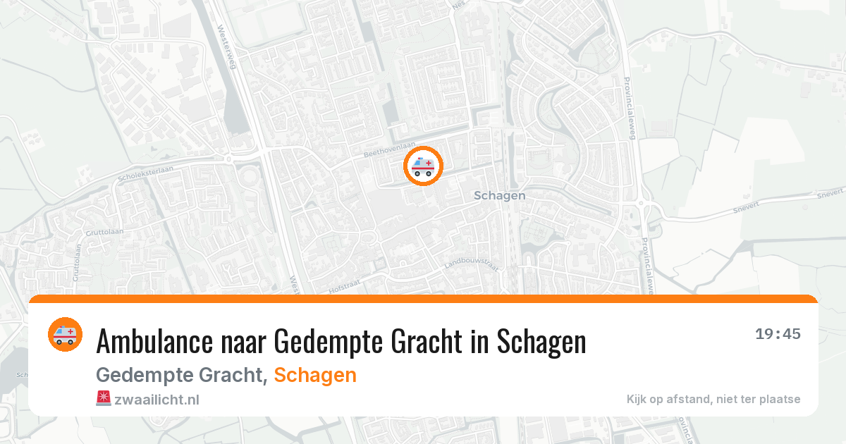 Ambulance naar Gedempte Gracht in Schagen — 31 mei 2026