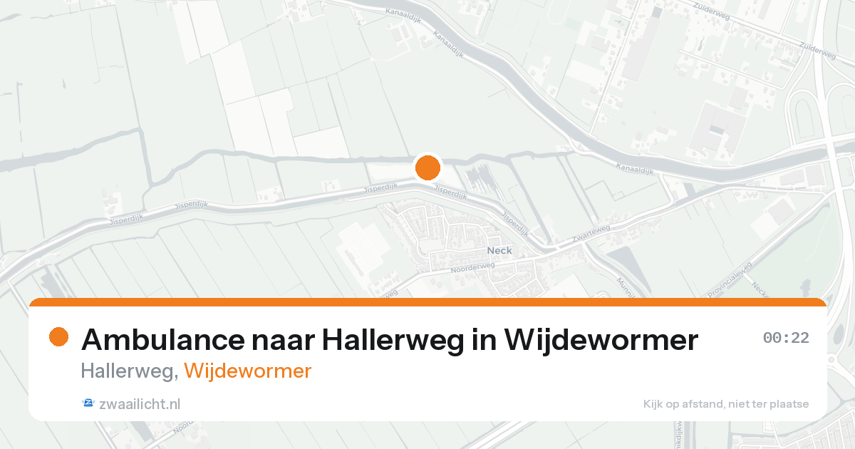 Ambulance naar Hallerweg in Wijdewormer — 18 aug 2026