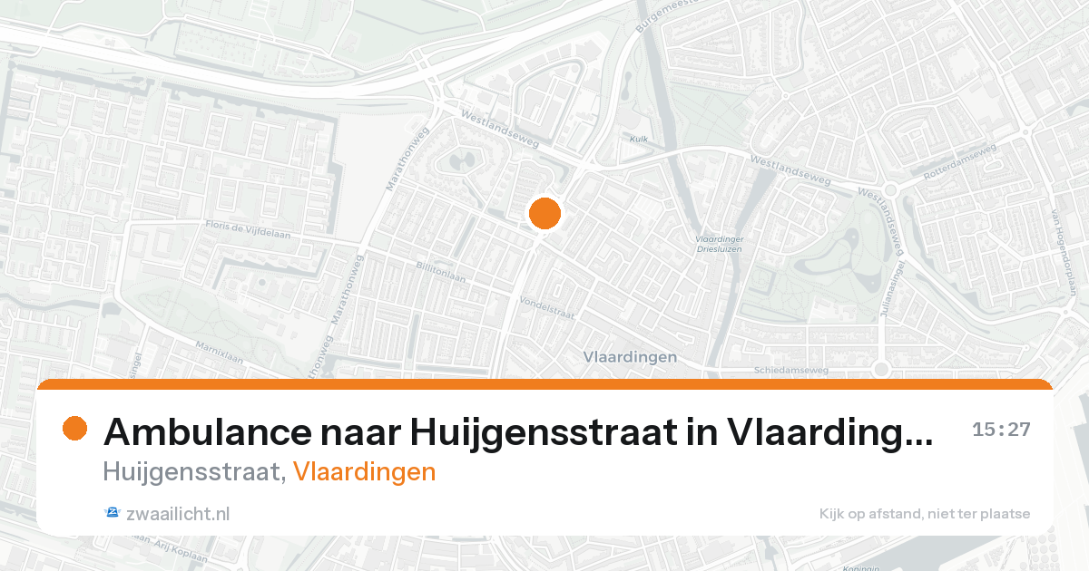 Ambulance naar Huijgensstraat in Vlaardingen — 26 mei 2026