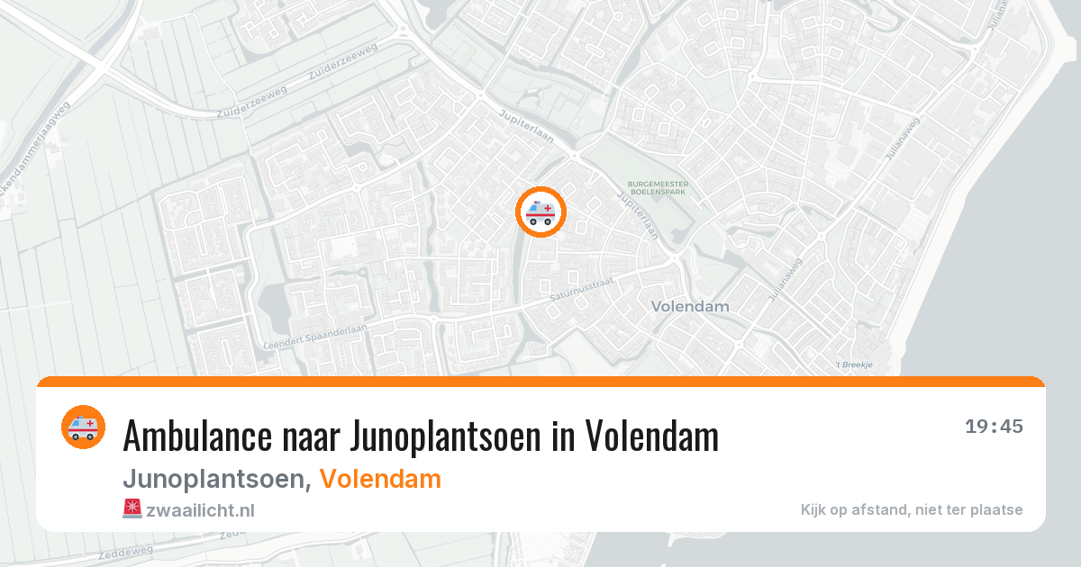 Ambulance naar Junoplantsoen in Volendam — 24 jul 2026