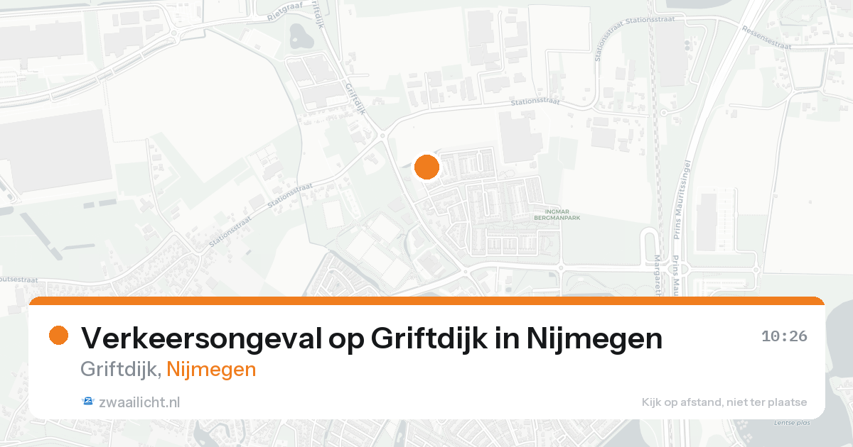 Verkeersongeval op Griftdijk in Nijmegen — 22 aug 2026