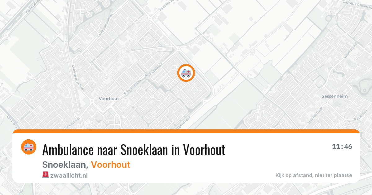 Ambulance naar Snoeklaan in Voorhout — 20 jun 2026