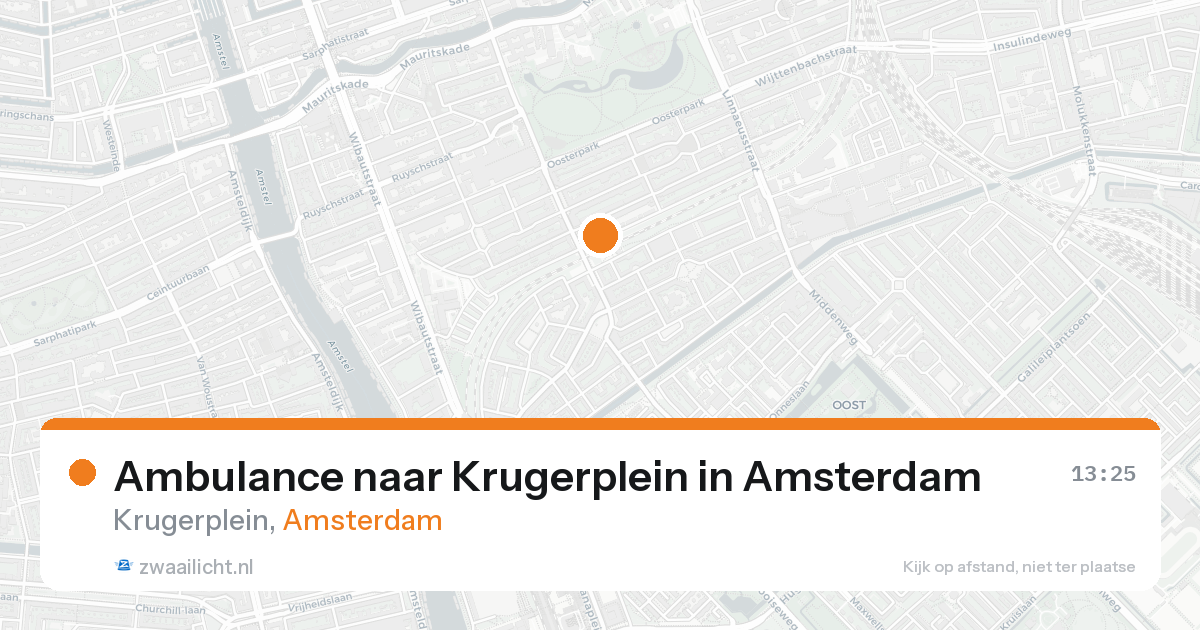 Ambulance naar Krugerplein in Amsterdam — 15 aug 2026