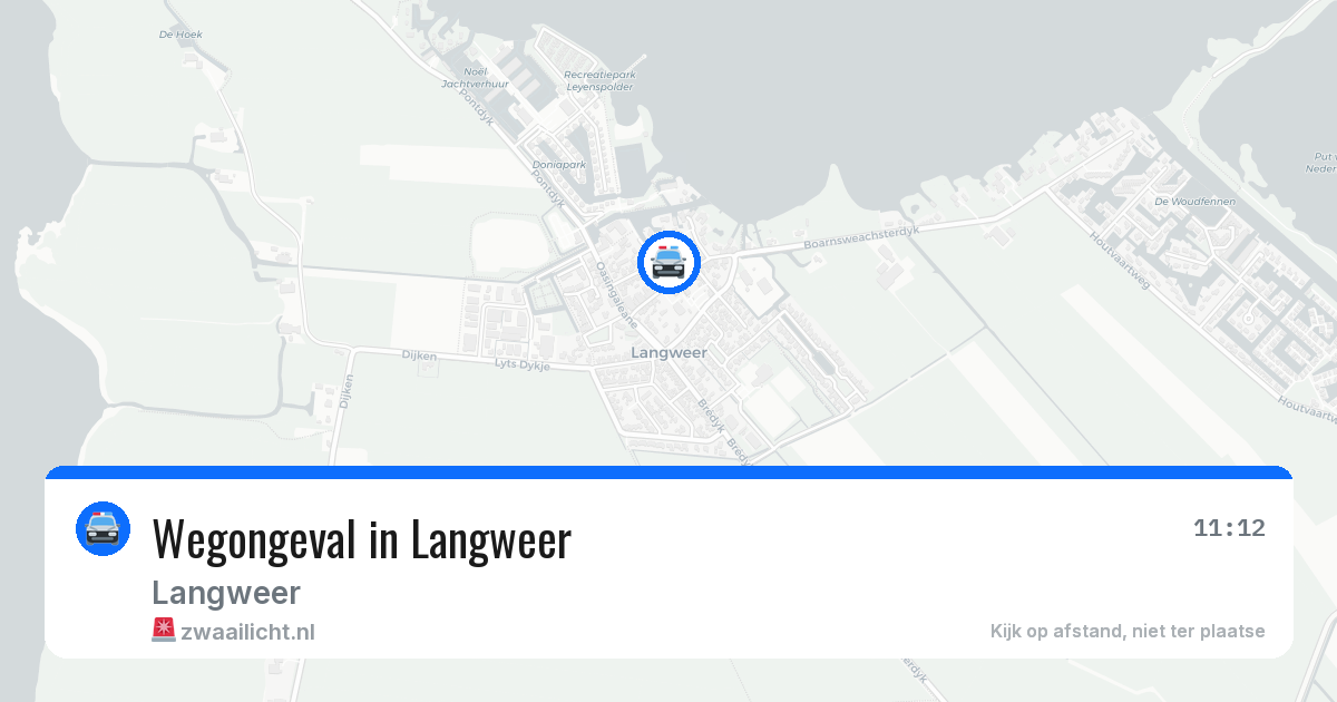 Wegongeval in Langweer — 13 jun 2026