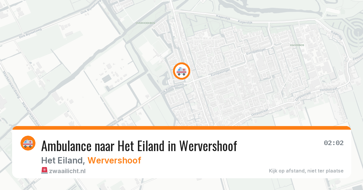 Ambulance naar Het Eiland in Wervershoof — 25 jul 2026