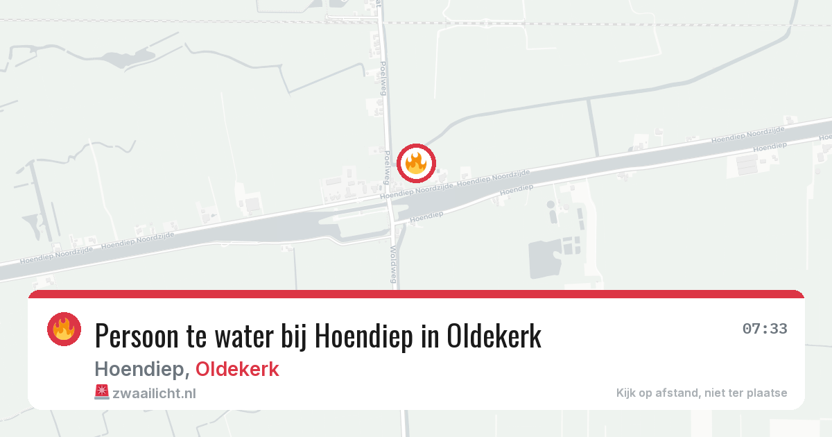 Persoon te water bij Hoendiep in Oldekerk — 3 mei 2026