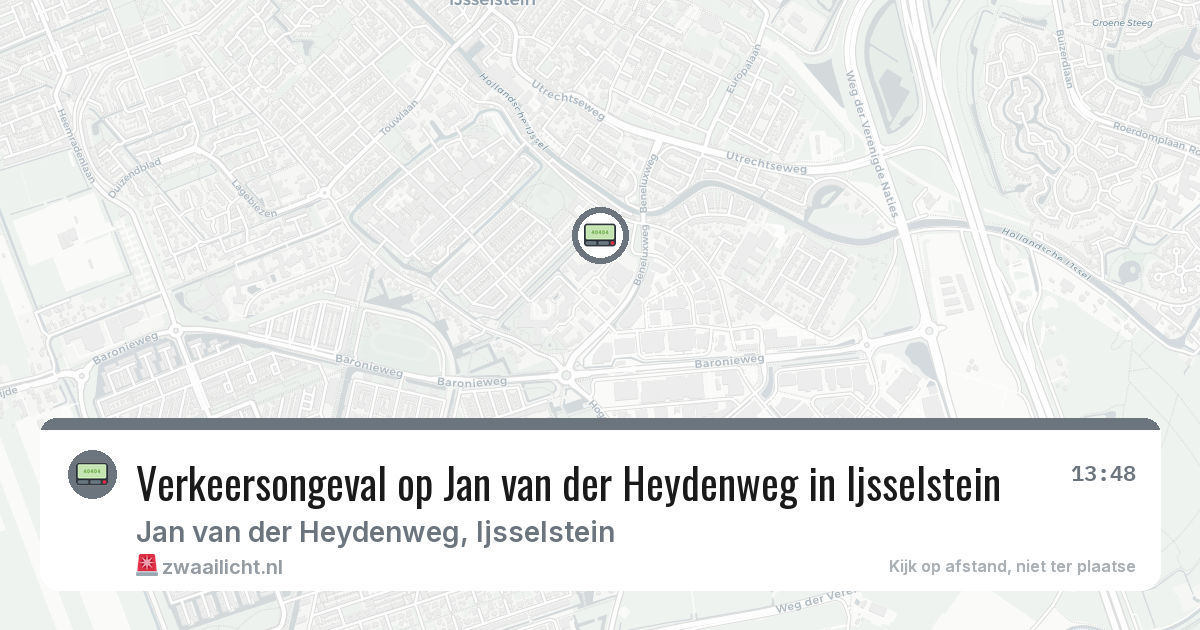 Verkeersongeval op Jan van der Heydenweg in Ijsselstein — 13 feb 2026