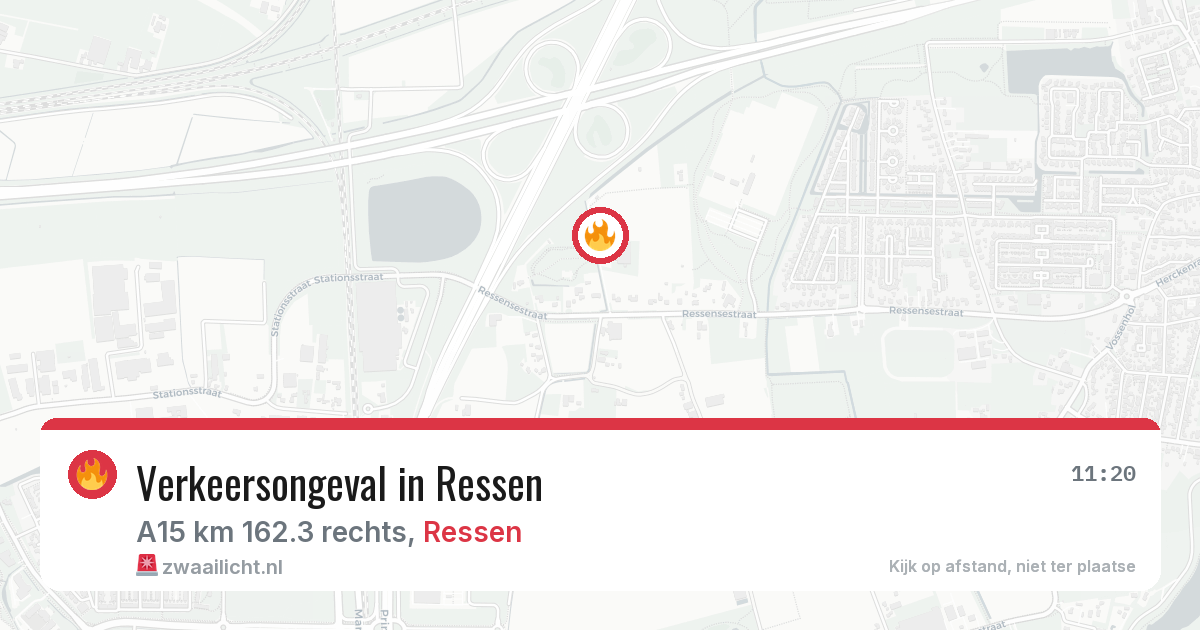 Verkeersongeval in Ressen — 29 jun 2026
