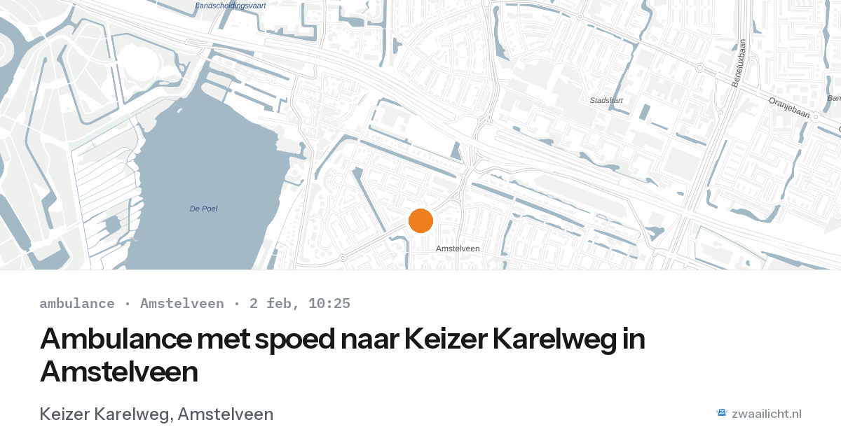 Ambulance met spoed naar Keizer Karelweg in Amstelveen — 2 feb 2026