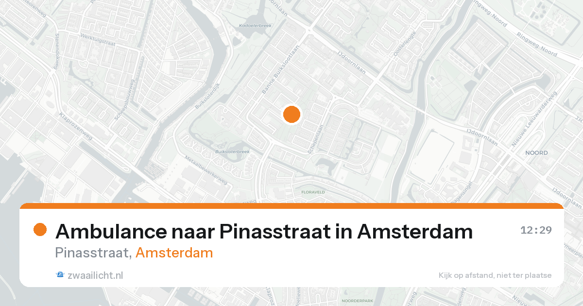 Ambulance naar Pinasstraat in Amsterdam — 15 aug 2026