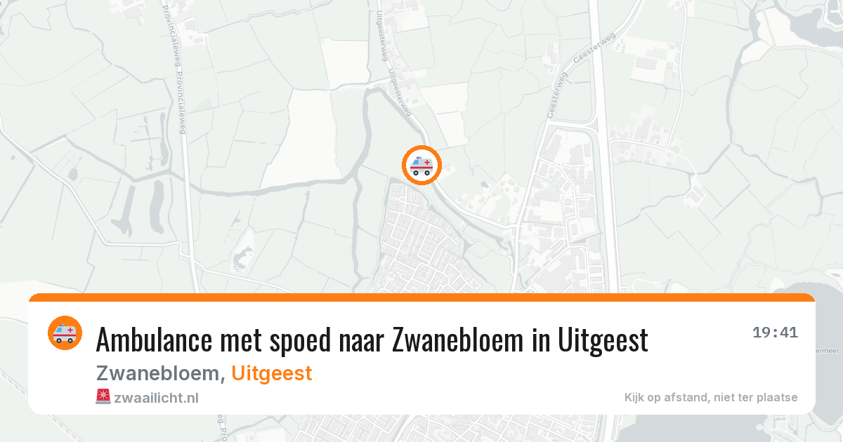 Ambulance met spoed naar Zwanebloem in Uitgeest — 3 jul 2026
