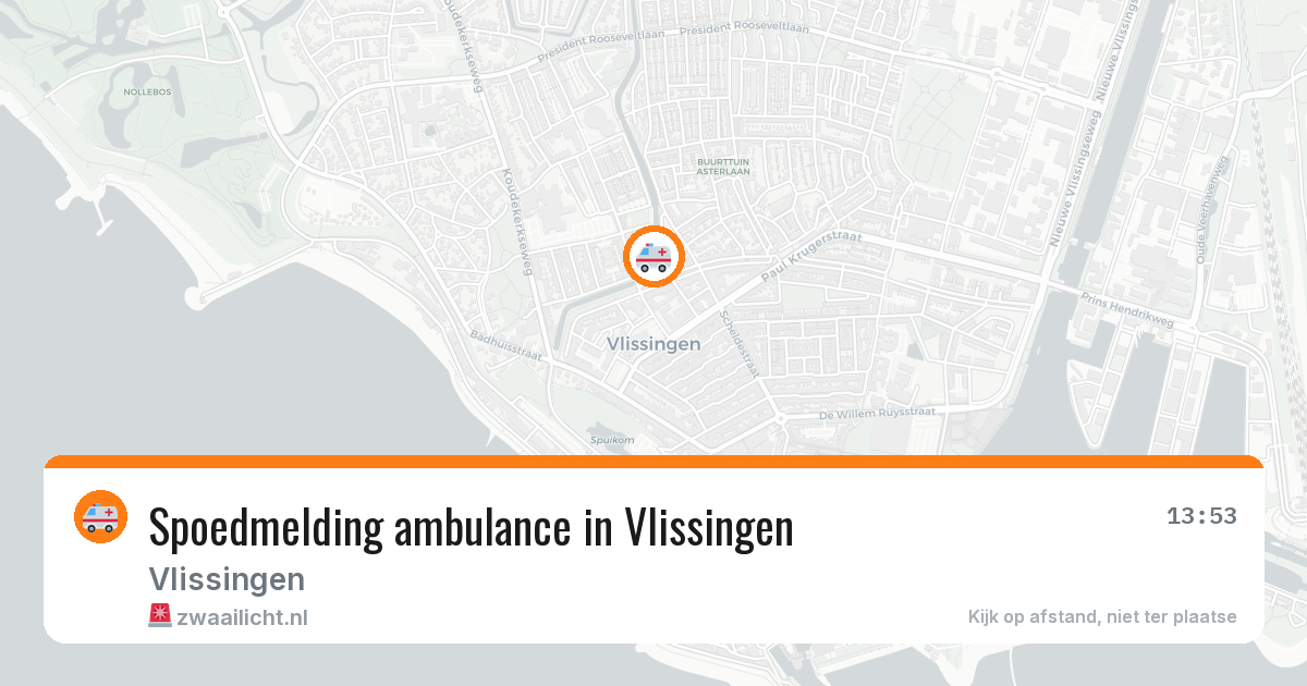 Spoedmelding ambulance in Vlissingen — 1 apr 2026