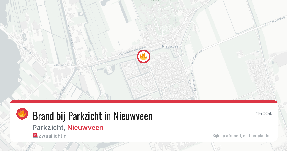 Brand bij Parkzicht in Nieuwveen — 28 jul 2026