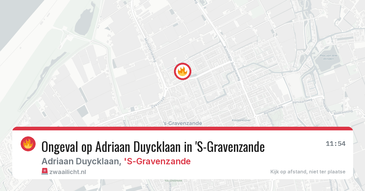 Ongeval op Adriaan Duycklaan in 'S-Gravenzande — 28 jun 2026