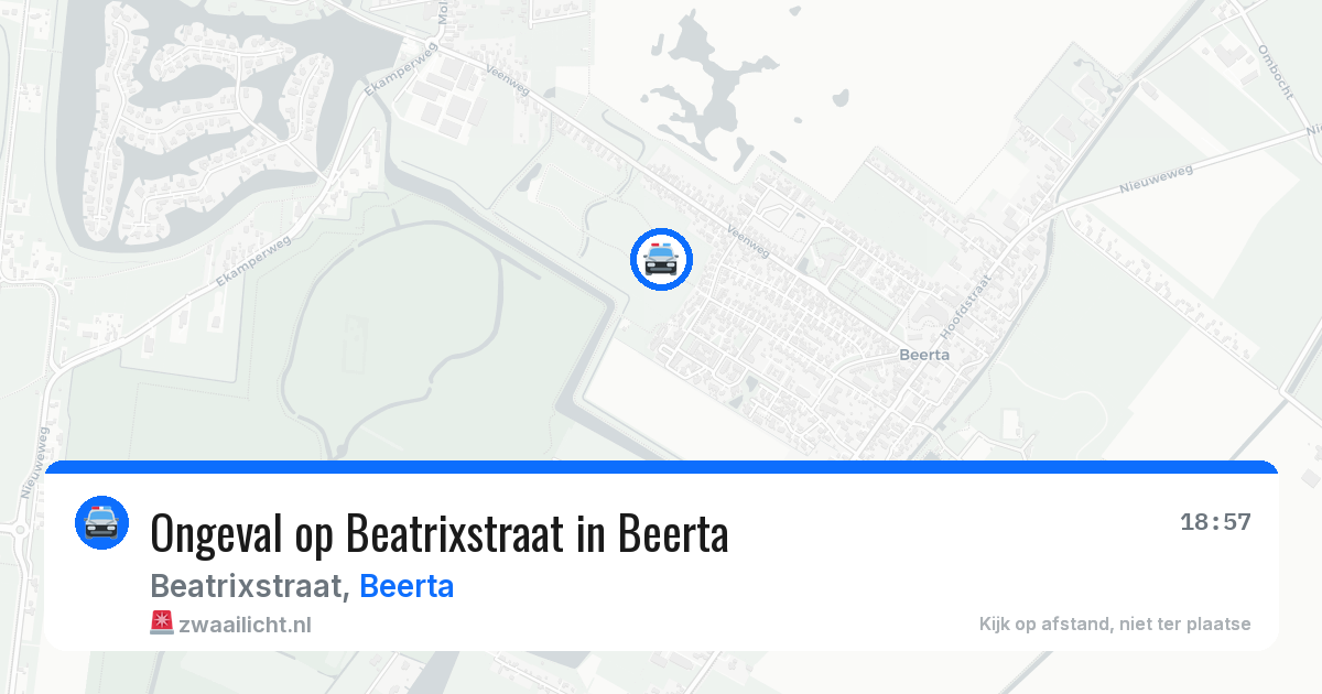Ongeval op Beatrixstraat in Beerta — 16 jun 2026