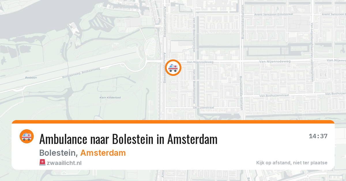Ambulance naar Bolestein in Amsterdam — 22 jun 2026