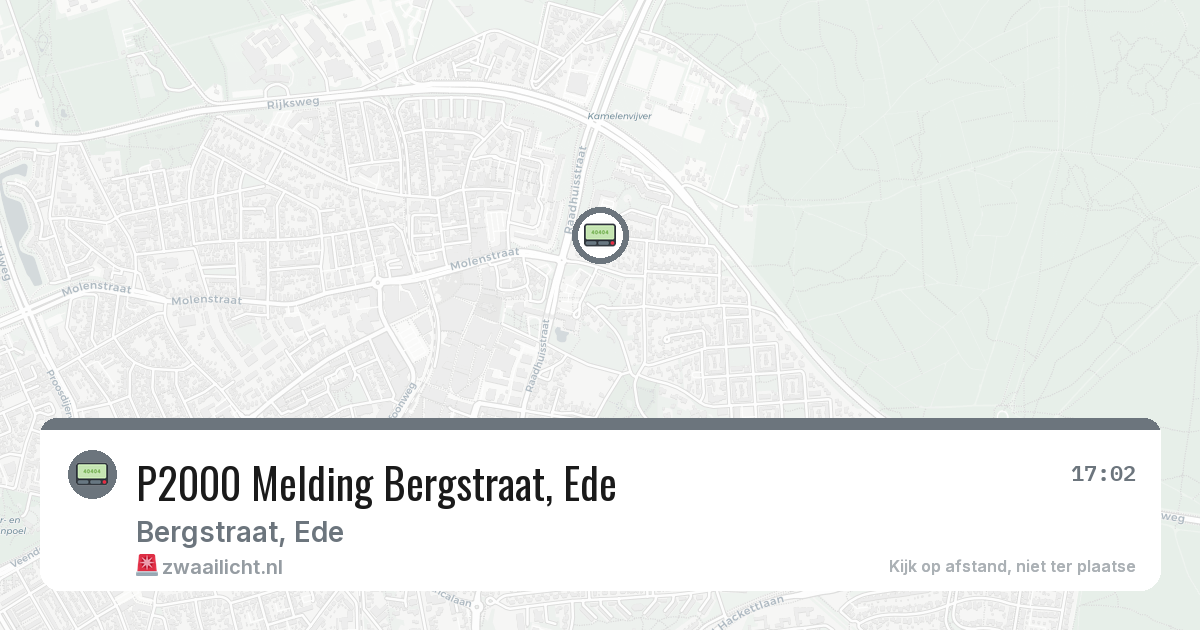 P2000 Melding Bergstraat, Ede — 12 aug 2026