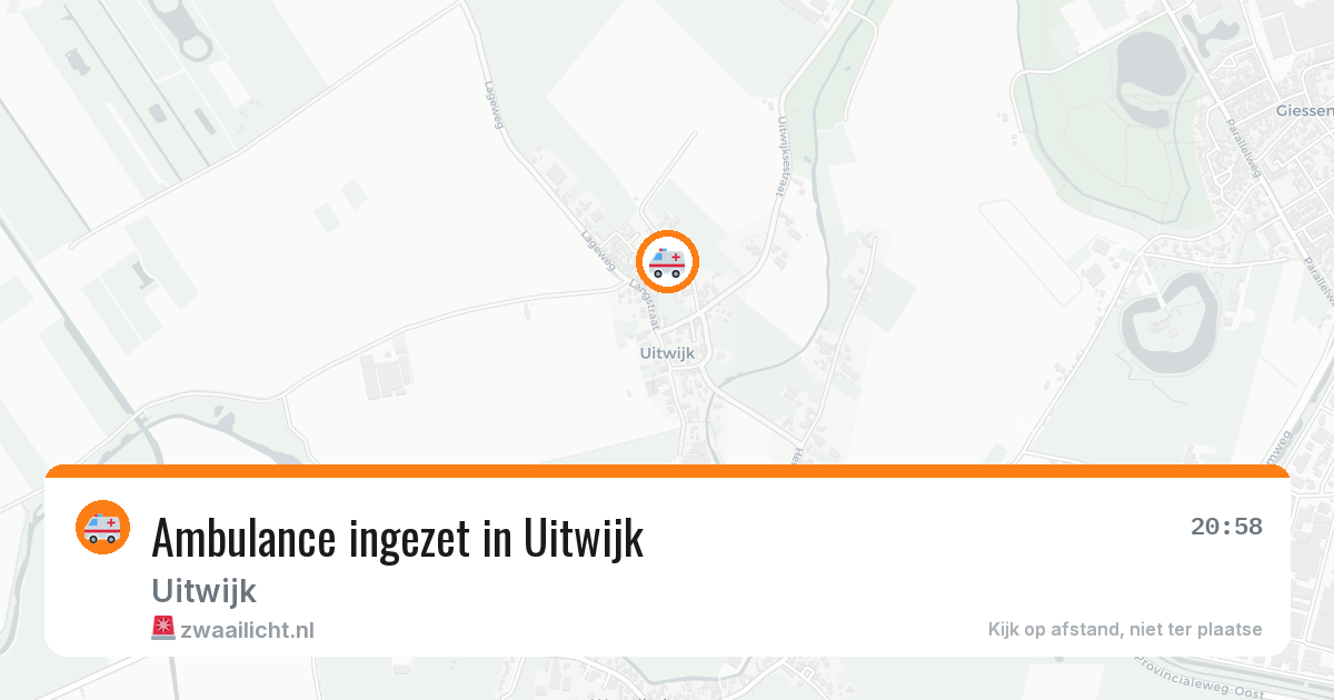 Ambulance ingezet in Uitwijk — 31 mrt 2026 | 🚨 Zwaailicht.nl