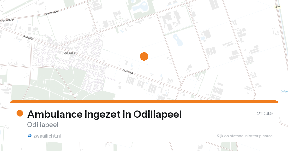 Ambulance ingezet in Odiliapeel — 22 aug 2026