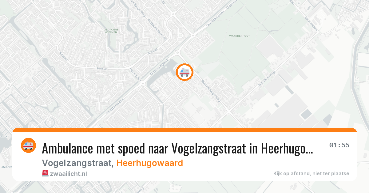 Ambulance met spoed naar Vogelzangstraat in Heerhugowaard — 9 mei 2026