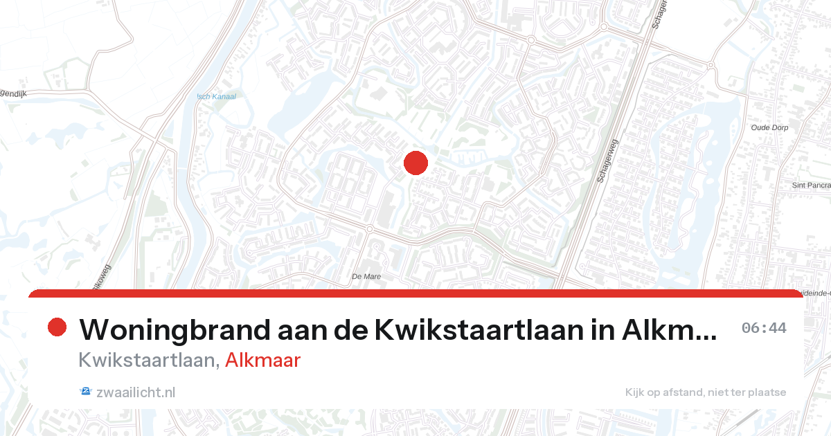 Woningbrand aan de Kwikstaartlaan in Alkmaar — 27 aug 2026