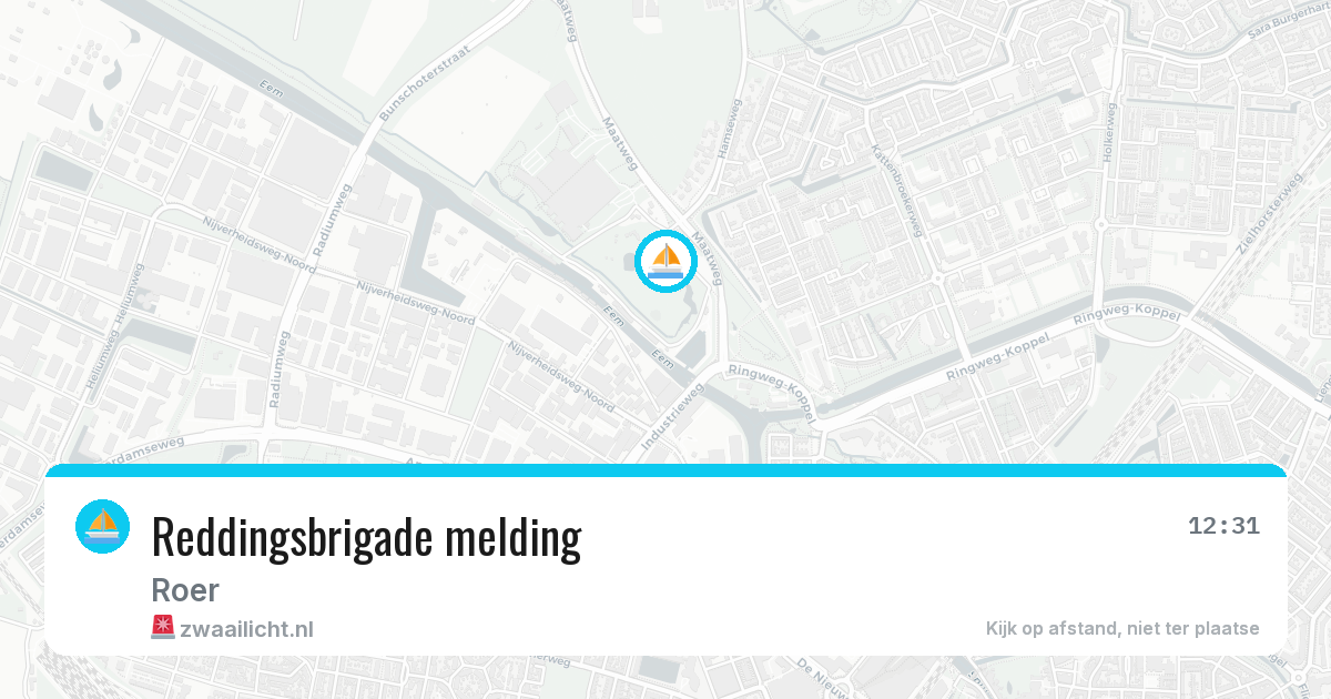 Reddingsbrigade melding — 5 aug 2026