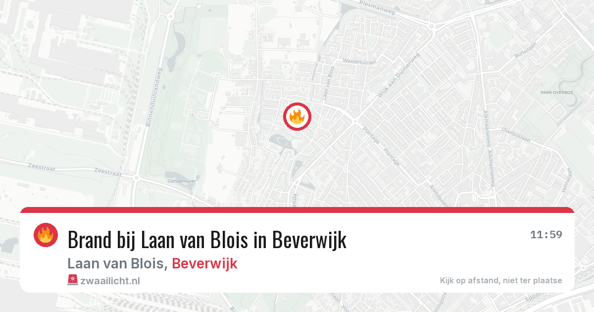 Brand bij Laan van Blois in Beverwijk — 7 jun 2026
