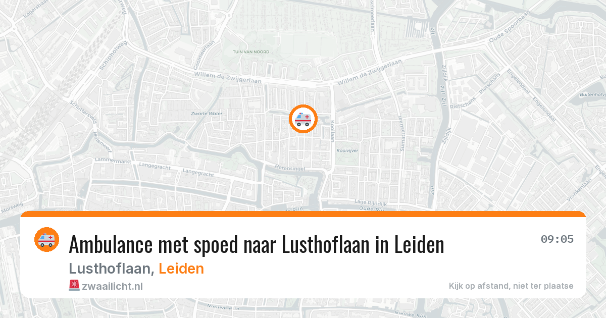 Ambulance met spoed naar Lusthoflaan in Leiden — 28 jul 2026