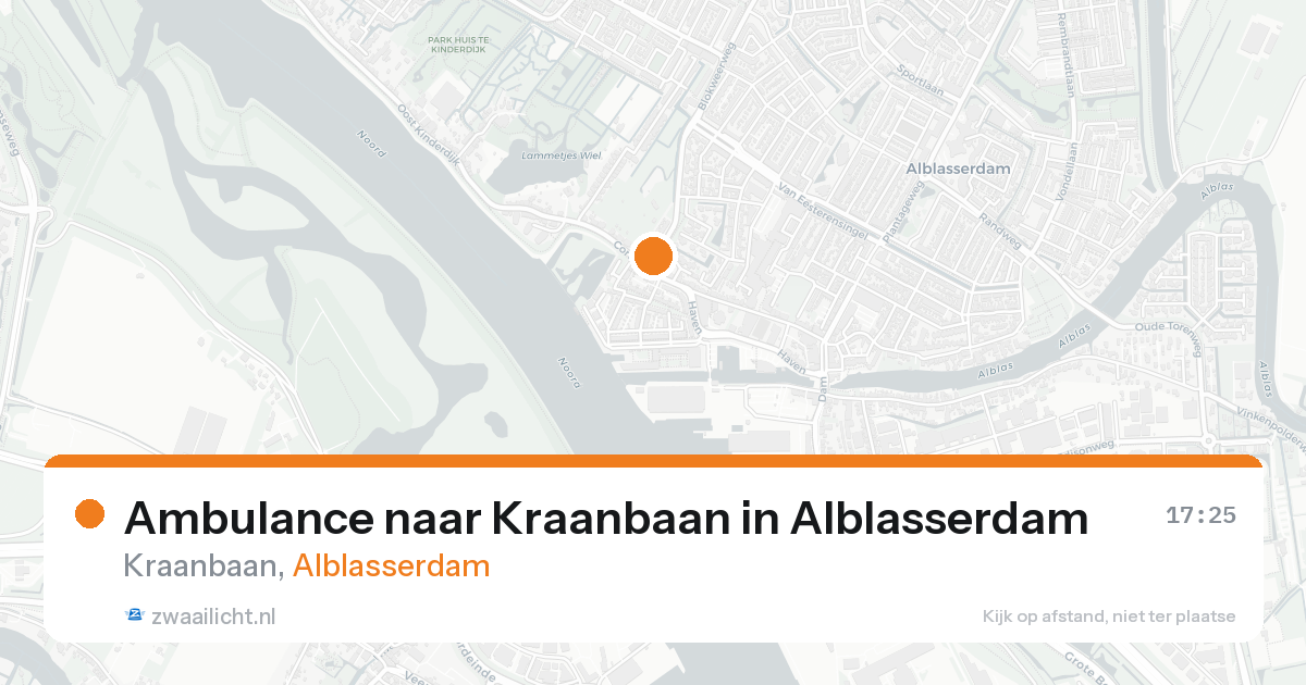 Ambulance naar Kraanbaan in Alblasserdam — 2 jun 2026