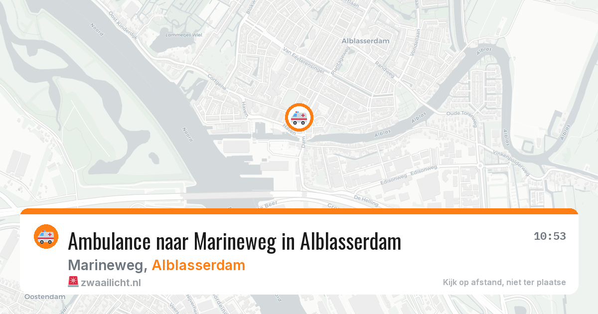 Ambulance naar Marineweg in Alblasserdam — 18 mrt 2026