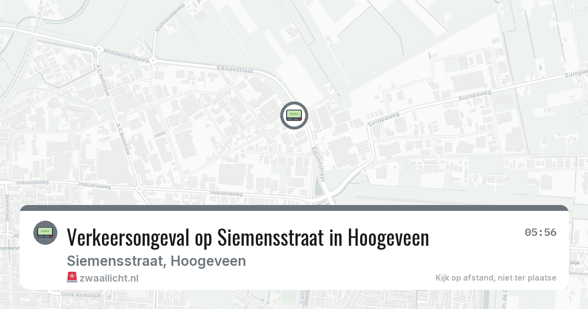 Verkeersongeval op Siemensstraat in Hoogeveen — 10 mrt 2026