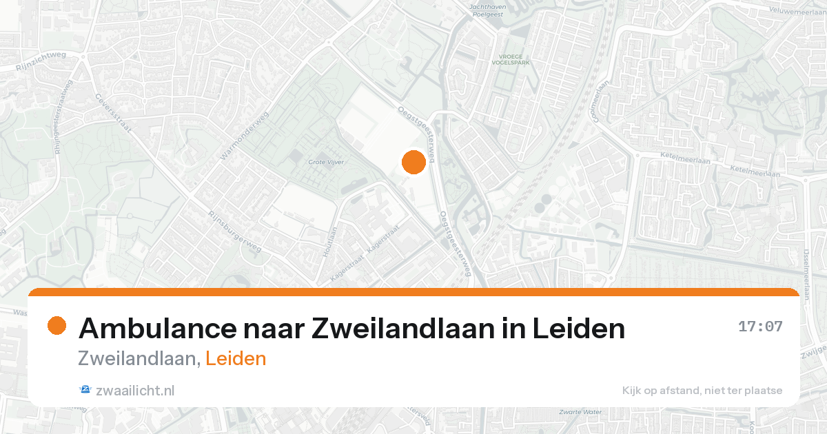Ambulance naar Zweilandlaan in Leiden — 21 aug 2026