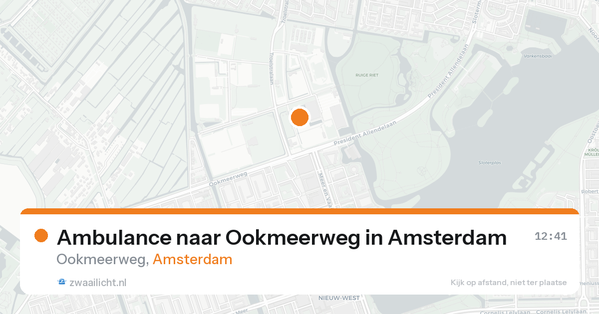 Ambulance naar Ookmeerweg in Amsterdam — 6 jun 2026