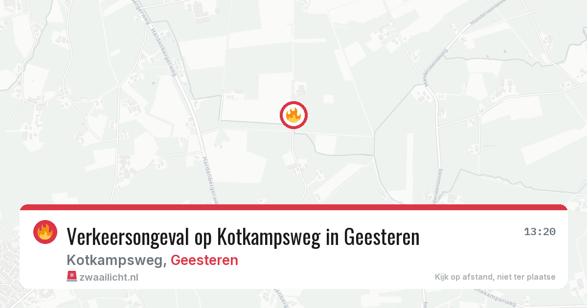 Verkeersongeval op Kotkampsweg in Geesteren — 12 mrt 2026