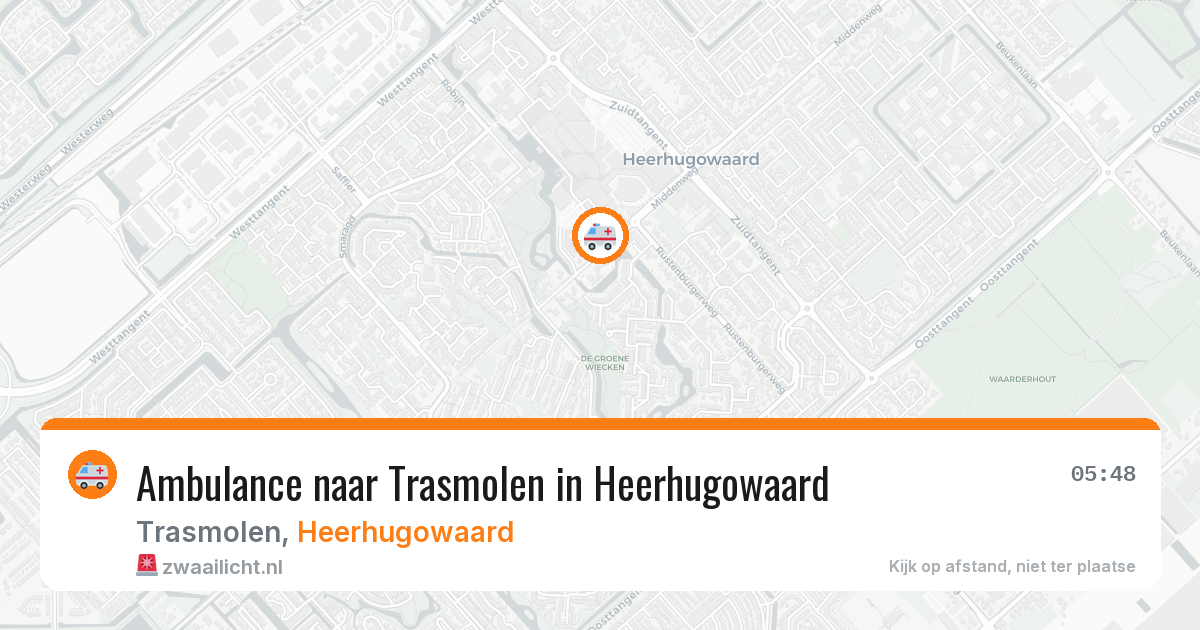 Ambulance naar Trasmolen in Heerhugowaard — 12 mei 2026