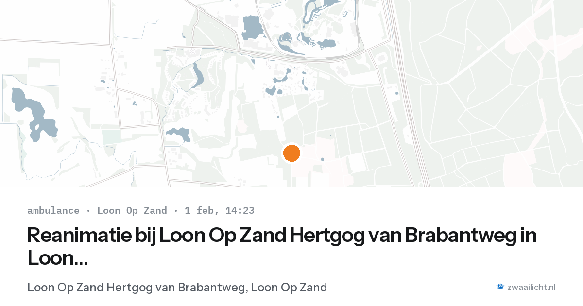 Reanimatie bij Loon Op Zand Hertgog van Brabantweg in Loon Op Zand — 1 feb 2026