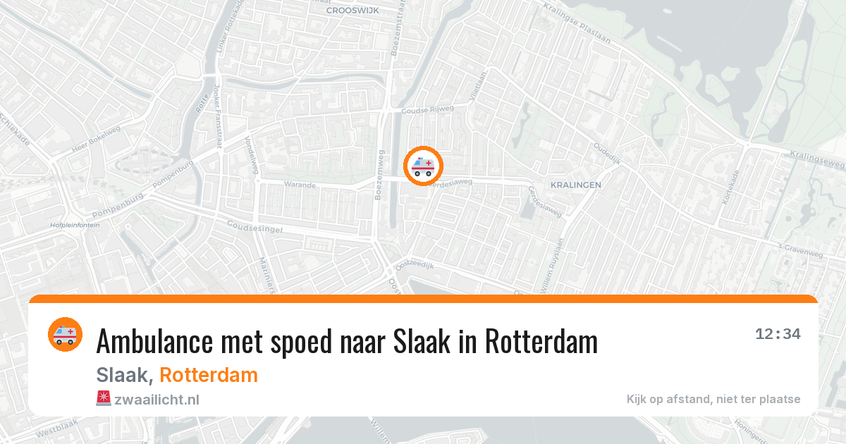 Ambulance met spoed naar Slaak in Rotterdam — 11 aug 2026