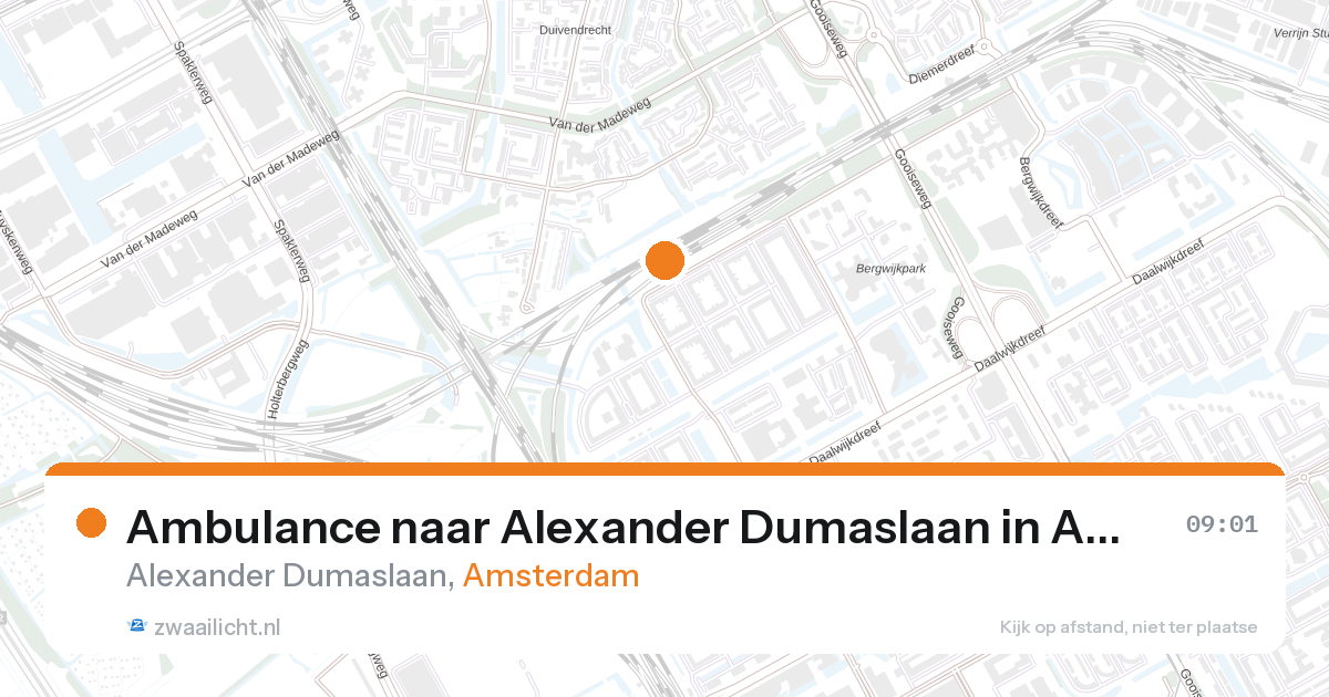 Ambulance naar Alexander Dumaslaan in Amsterdam — 24 jun 2026