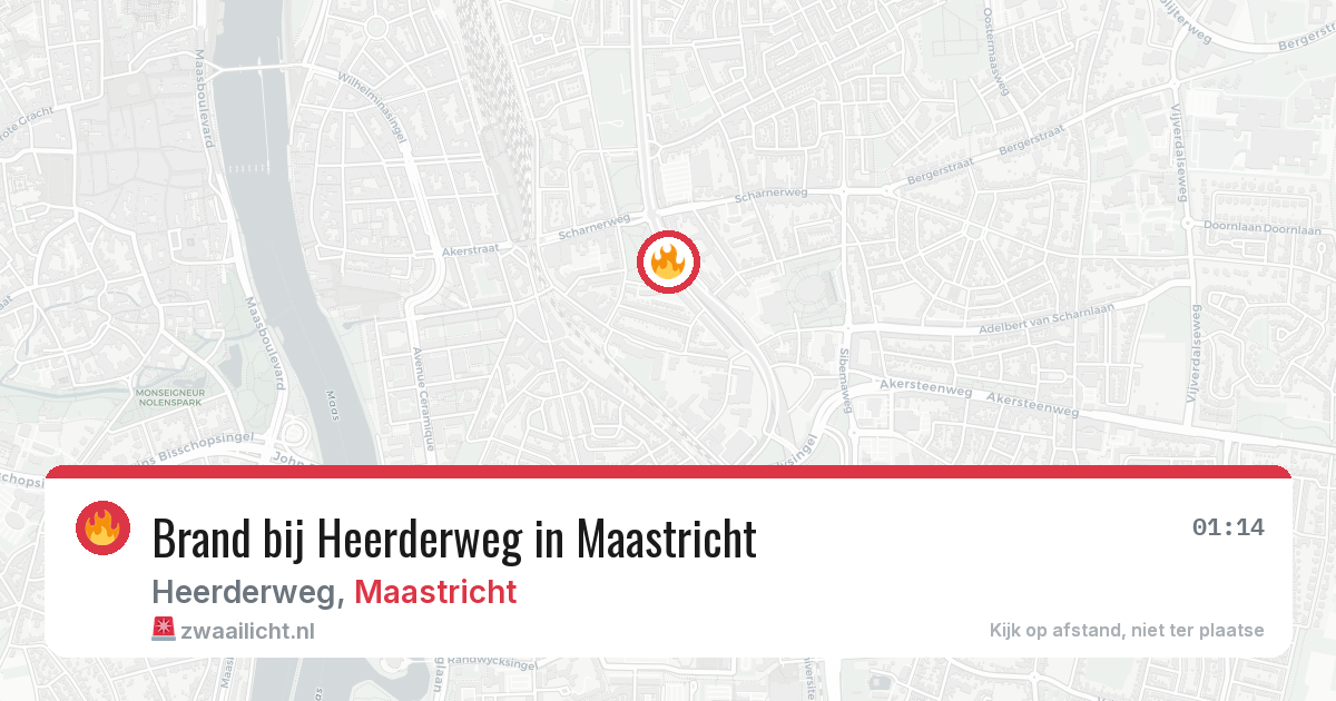 Brand bij Heerderweg in Maastricht — 31 jul 2026